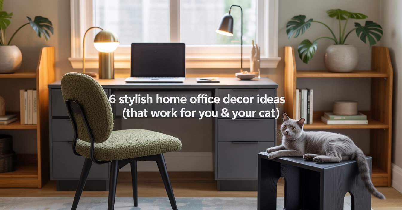 6 Home Office Decor Must-Haves (Including a Spot for Your Cat)