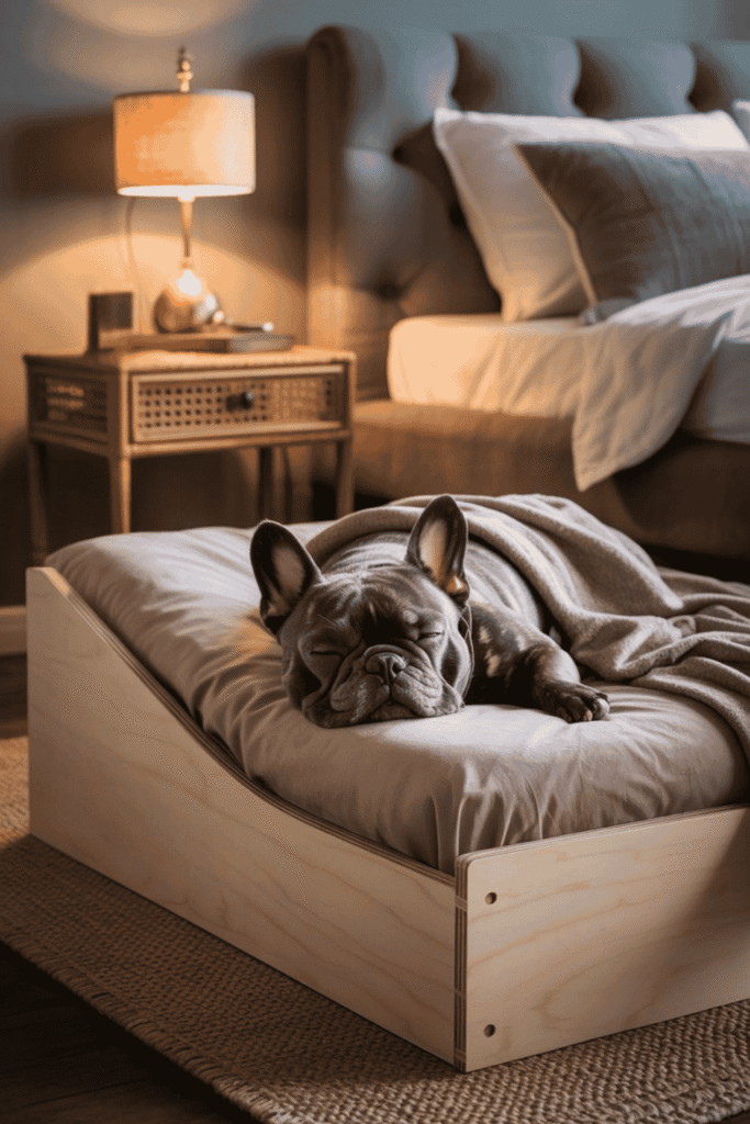 Elevated bed helps bulldogs breathe better an image showing a bulldog resting and comfortable