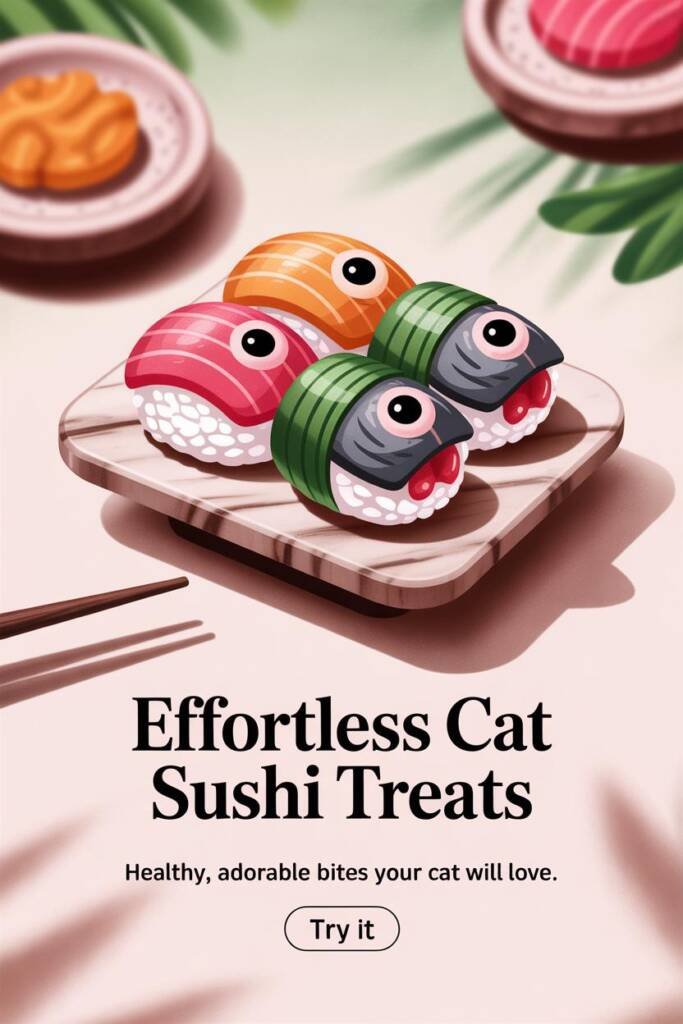 Tuna Nigiri Bites with Sweet Potato Rice homemade cat treats cat sushi recipes