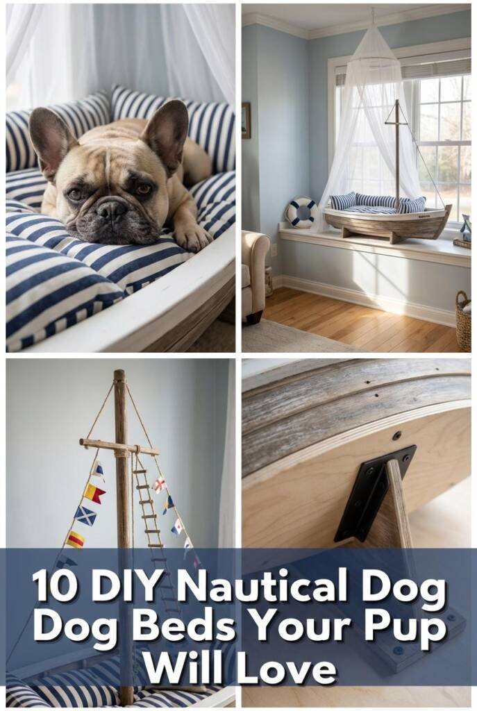 A charming miniature white sailboat with intact mast positioned on a sunny window sill. A French Bulldog is nestled inside on