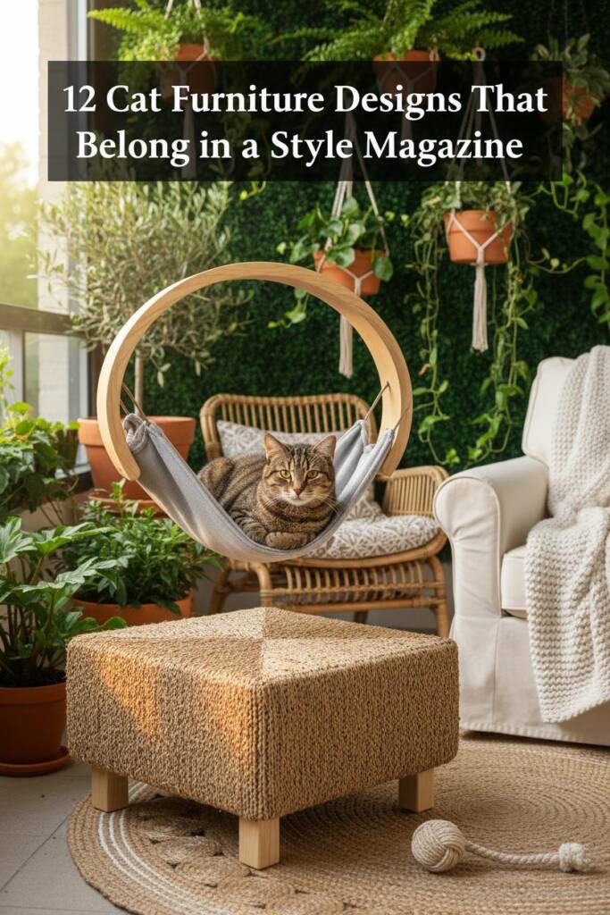 A square ottoman wrapped tightly in woven sisal with subtle natural texture; set on short wooden legs next to a soft reading