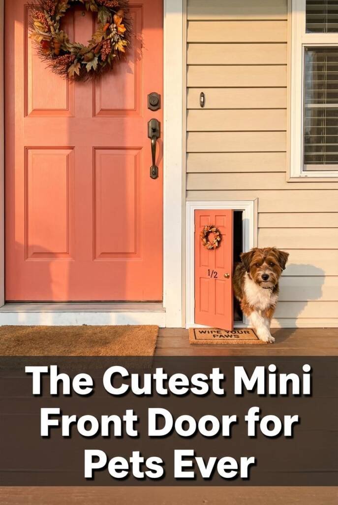 THE HERO PIN: A charming front door (coral, yellow, or robin's egg blue) with a perfectly scaled miniature version next to it