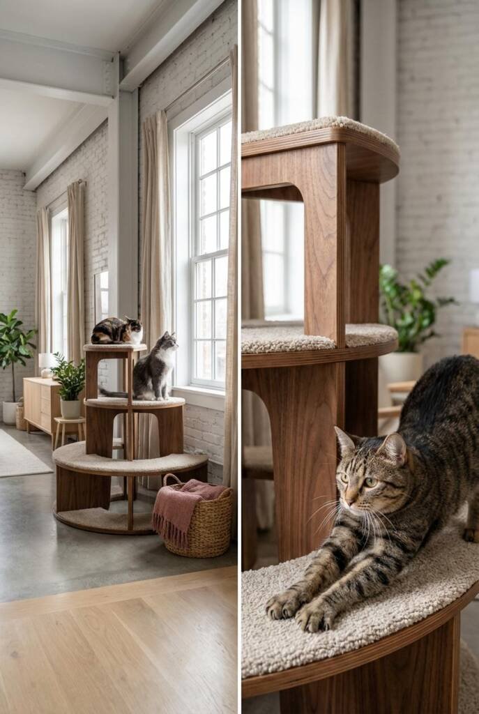 Slightly elevated 3/4 angle with a wide lens capturing a spacious modern farmhouse great room with exposed steel I-beams pain